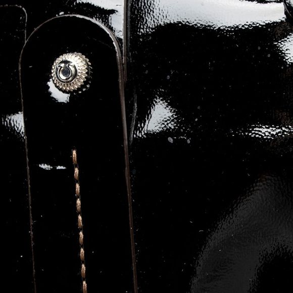 Salvatore Ferragamo Patent Leather Zip Side Tote - Picture 12 of 15